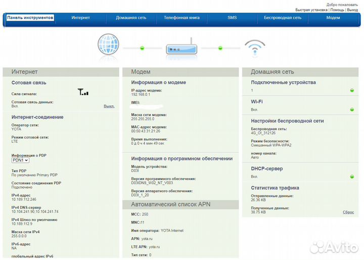 Модем 3G/4G WiFI W02+Безлимитный Интернет