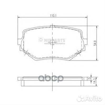 Колодки тормозные к-кт nipparts J3608017 Nipparts