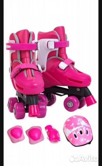 Детские ролики и защита, квады