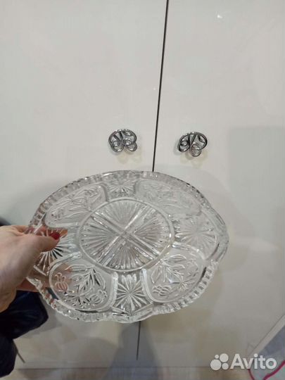 Хрустальная ваза СССР конфетница салатник