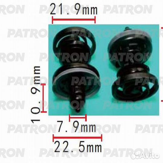 Patron P37-0254 Клипса пластмассовая Audi Seat Sko