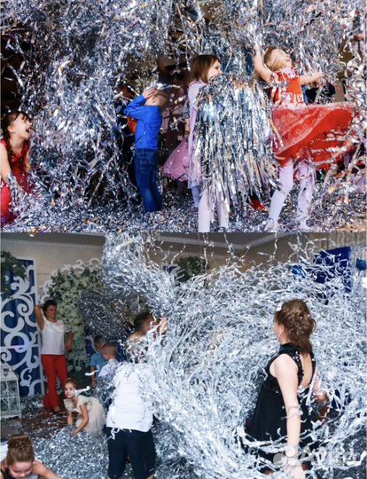 Бумага серебро для детской дискотеки аренда