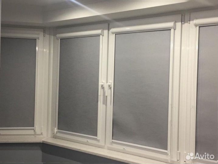 Рулонные шторы с установкой без сверления