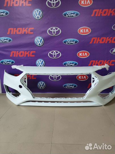 Бампер Hyundai Solaris (2017-2020) Белый