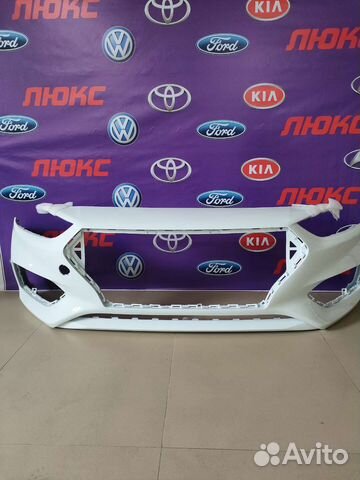 Бампер Hyundai Solaris (2017-2020) Белый