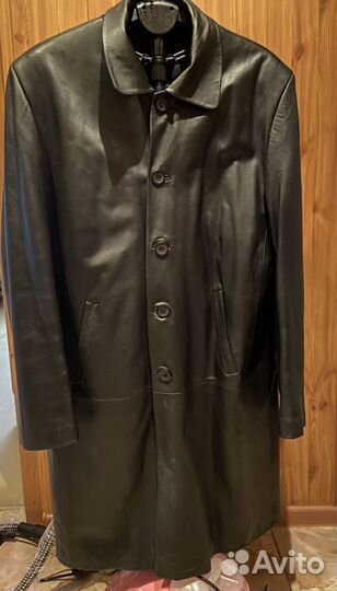 Плащ кожаный