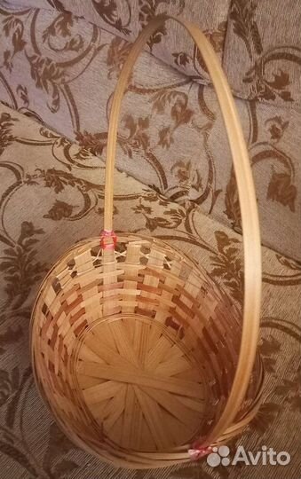 Корзина плетеная соломенная