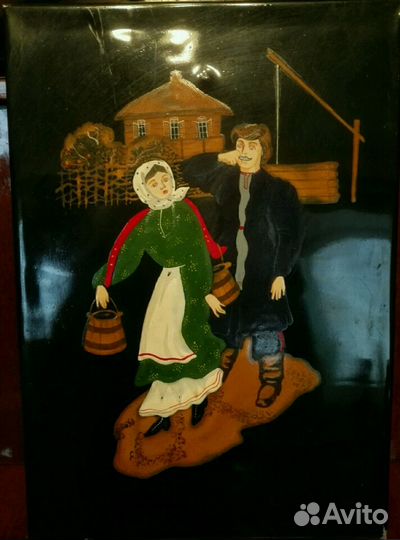 Тихий Дон, Аксинья и Григорий картина лак на метал