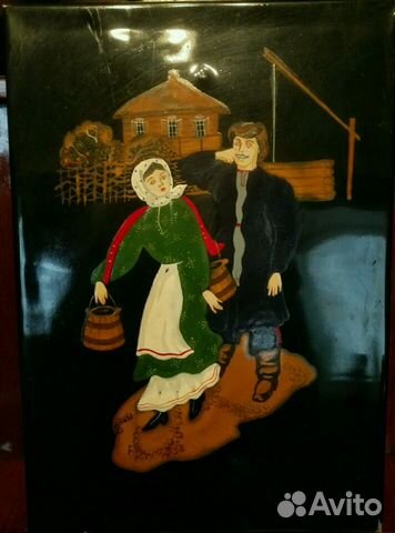 Тихий Дон, Аксинья и Григорий картина лак на метал