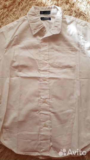 Новая белая рубашка для мальчика (на рост 164 см)