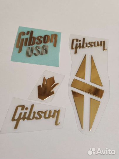 Наклейка металлическая Gibson
