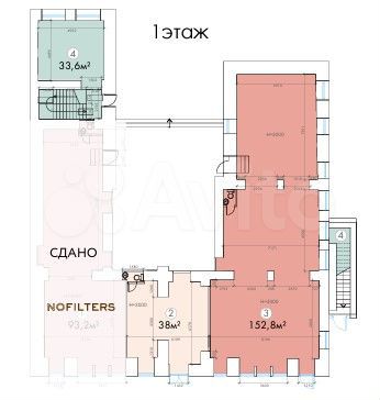 Аренда торгового помещения 152.8 м2