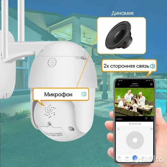 Видеокамера IP WI-FI OT-VNI23 Белая