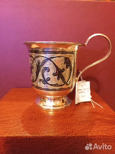 Серебряная кружка на 200 млл. Кубачи