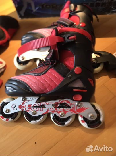 Ролики раздвижные TopBest унисекс красные