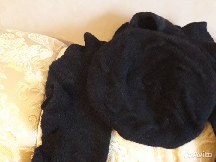 Перчатки,берет,шарф с рюшами