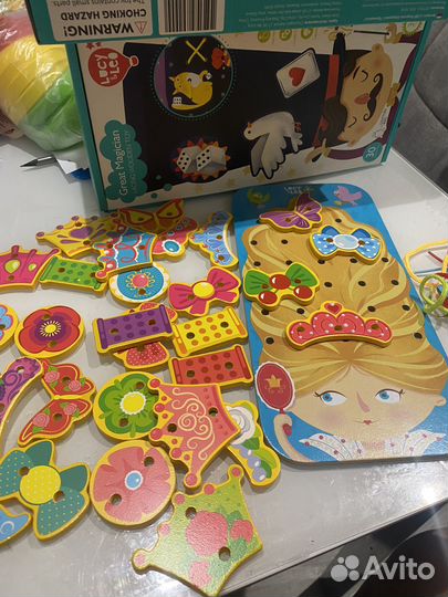 Шнуровка деревянная «Принцесса« новая