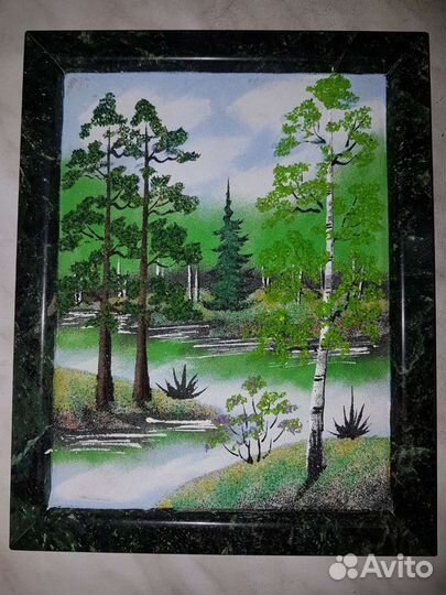 Панно из камня 