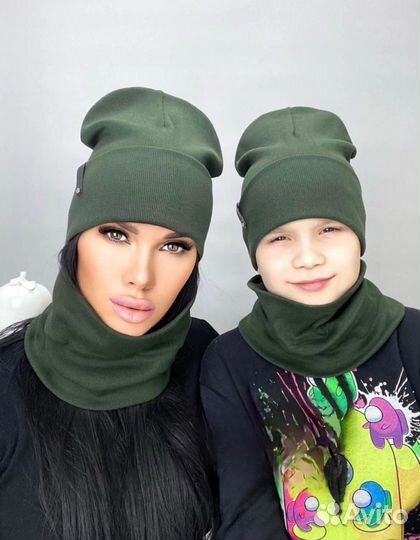 Комплект шапка и снуд