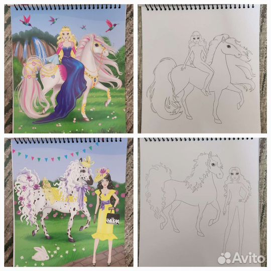 Стиль Книжки для девочек раскраски с трафаретами