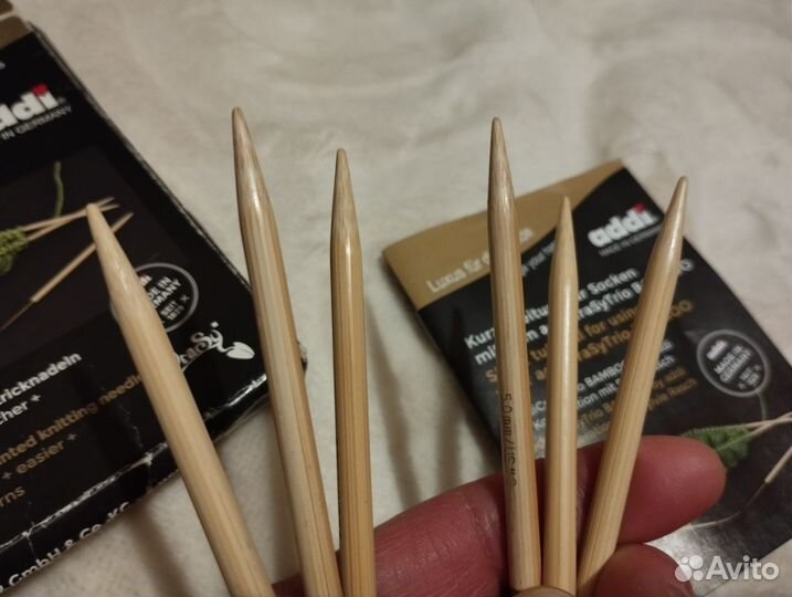 Спицы Addi Trio 5.0мм бамбуковые