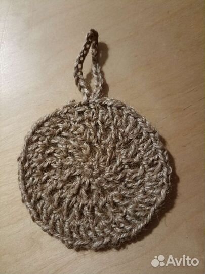 Эко губки из джута для уборки и мытья посуды