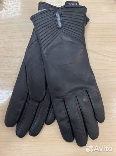 Перчатки женские кожаные новые