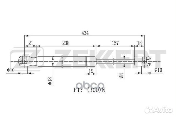 Пружина газовая капота Chevrolet Captiva (C100