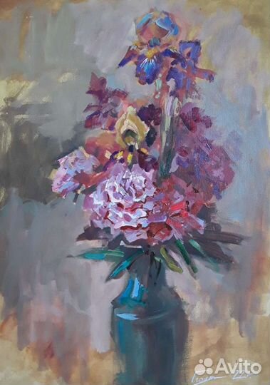 Картина маслом цветы