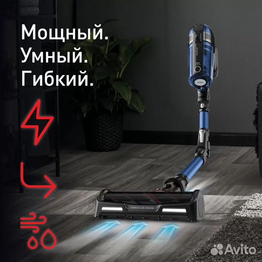 Пылесос tefal xforce flex 12.60 aqua синий, черный