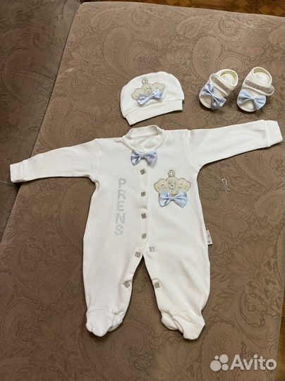 Детский комплект для мальчика на выписку