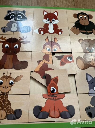 Пазлы рыбалка деревянные игрушки