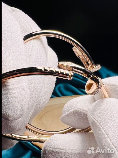 Золотой браслет cartier гвоздь