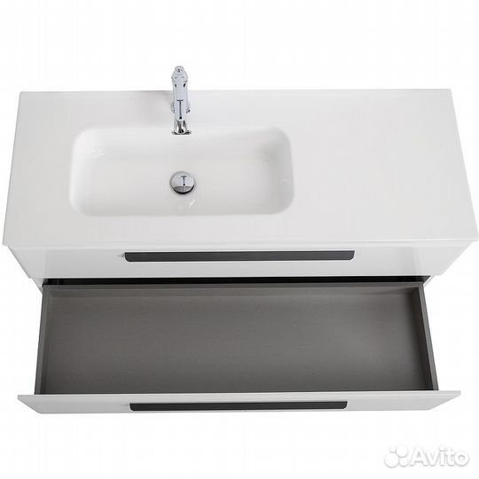 Тумба подвесная белый глянец 120см L ECO-CER-N-12