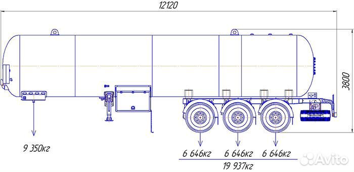 Полуприцеп газовоз GT7 ППЦТ-36, 2023