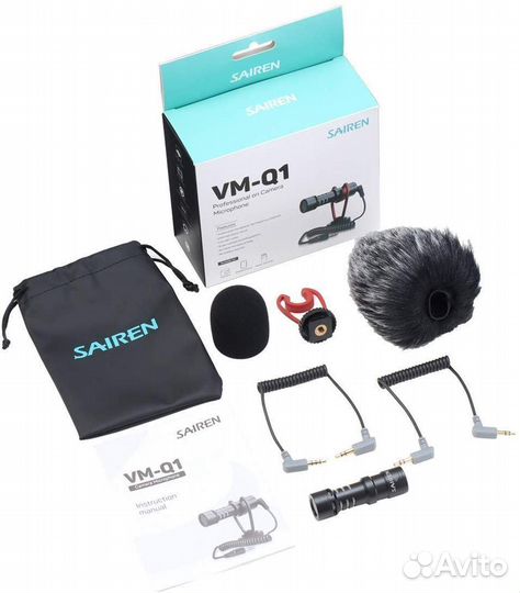 Микрофон Sairen VM-Q1 для фото видео экшн