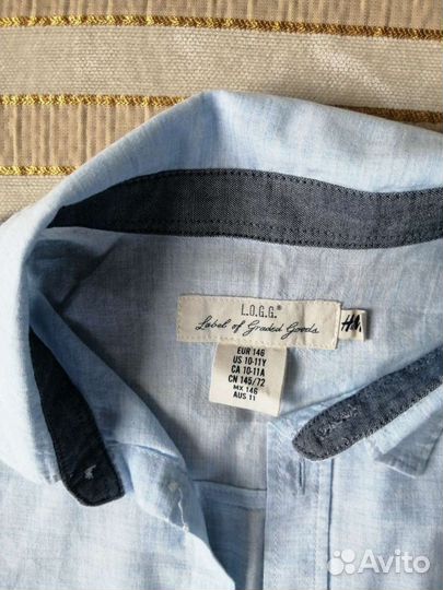 Рубашка для мальчика 10-11 лет (рост 146 см)