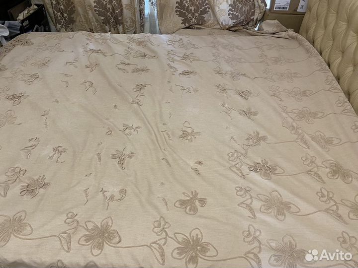 Покрывало и 2 подушки беж хлопок