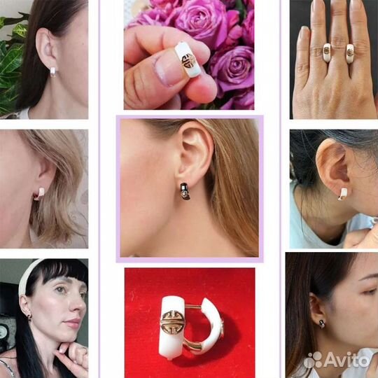 Серьги из керамики