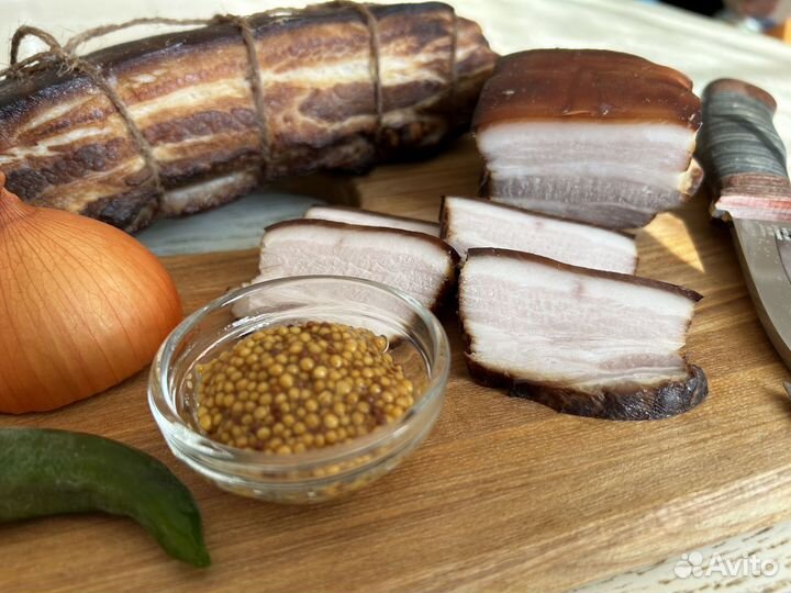 Домашняя грудинка горячего копчения