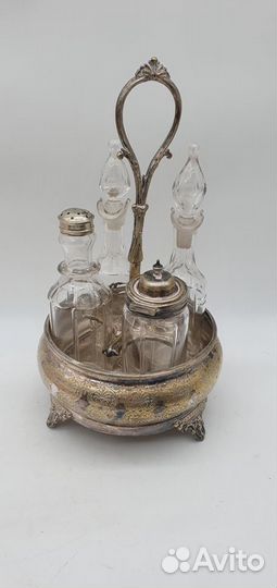 Старинный круэт для специй. Серебряное покрытие,А