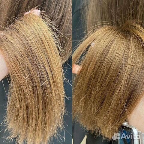 Полировка волос+ прямой срез