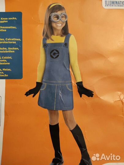 Костюм миньона на девочку 6-7 лет