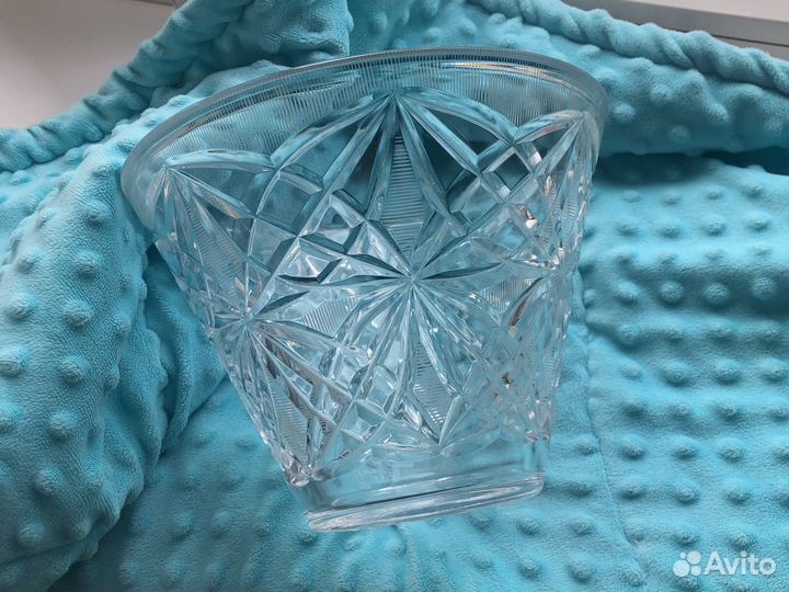 Хрустальная ваза фруктовница салатник СССР