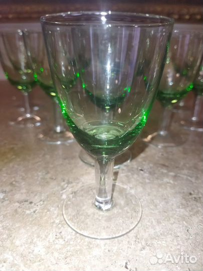 Рюмки советские, зеленые