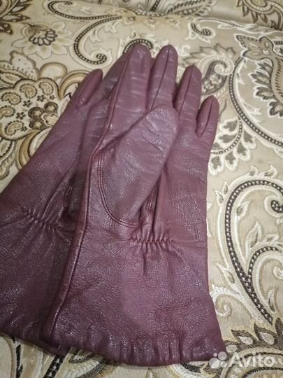 Перчатки женские кожаные 6.5
