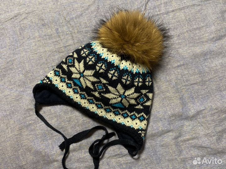 Зимняя шапка для мальчика 46-48