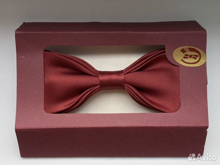 Галстук бабочка бордовый «элси»