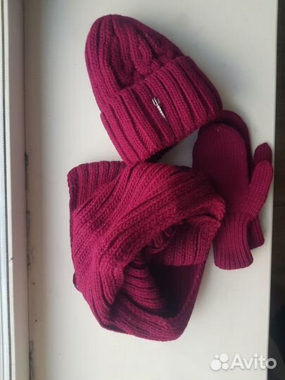 Шапка снуд варежки
