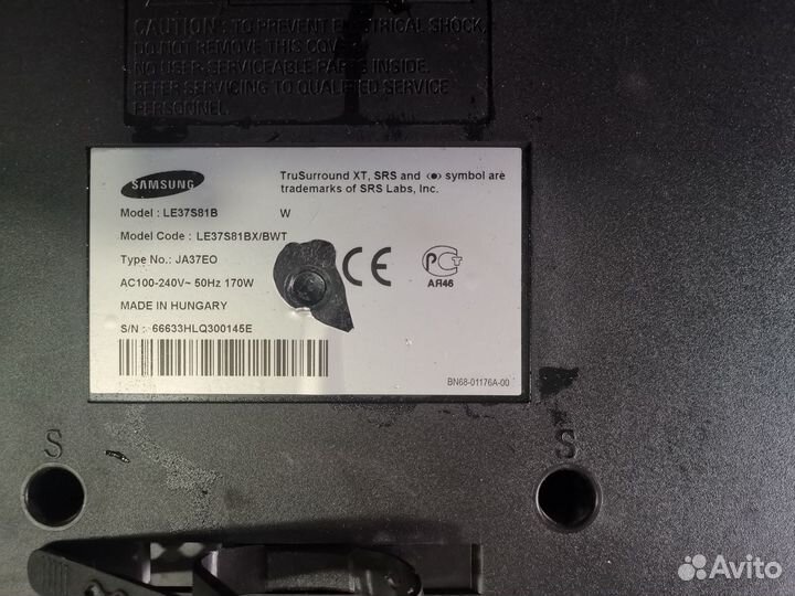 Телевизор Samsung LE37S81B (Разбор)(По запчастям)